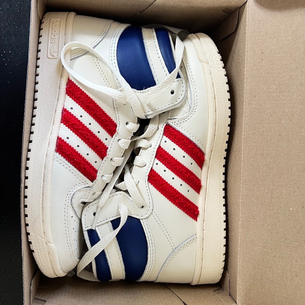 Adidas Originals - Women's 6 1/2 - Red Whit and Blue High Tops